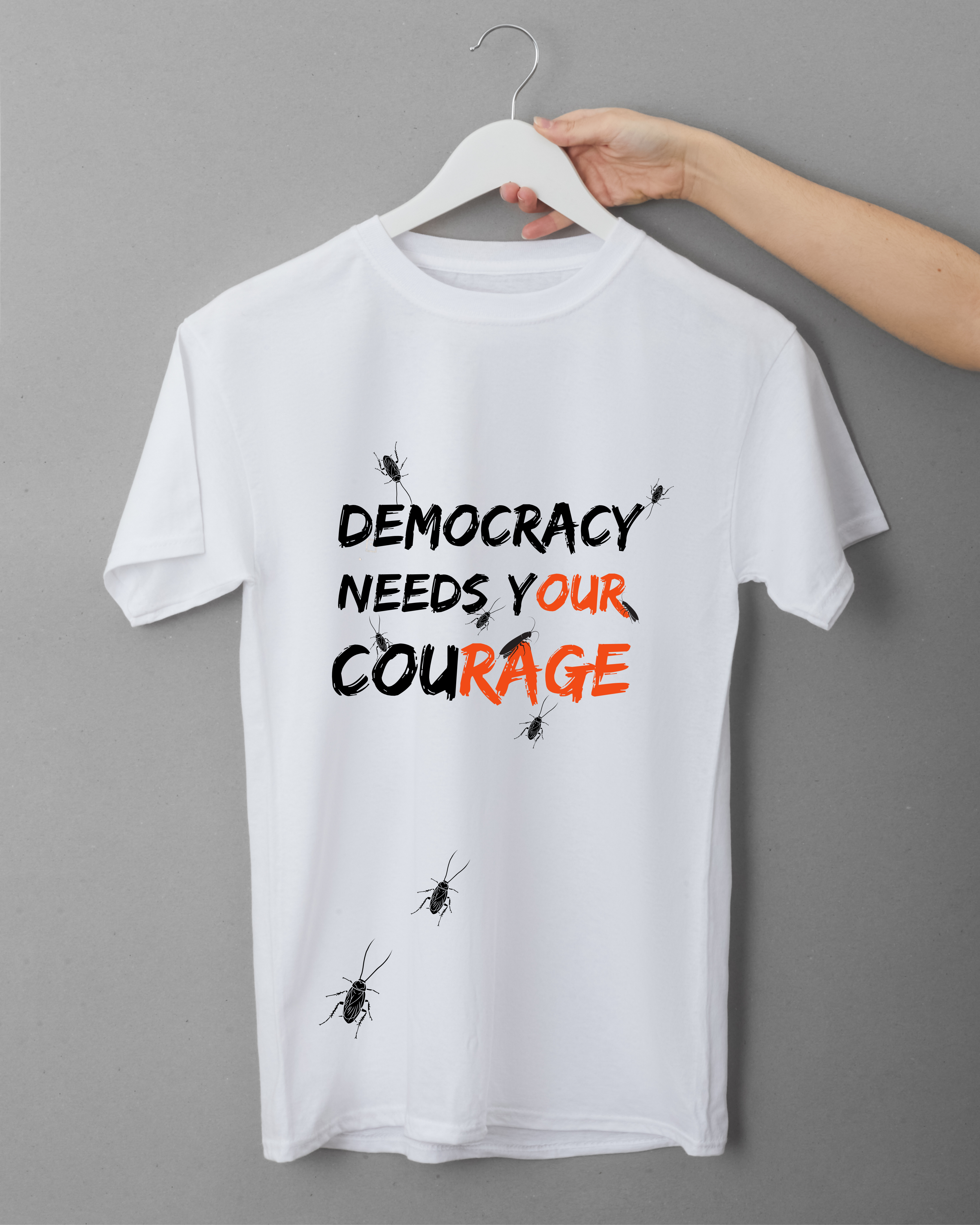 The "Democracy Needs Your Courage" Oversized Tee